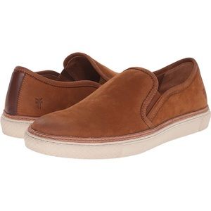 Frye Gate Cognac Suede slip ons